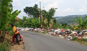 Foto : Kondisi pembuangan sampah sembarang di pinggir jalan turut desa Maitan Kecamatan Tambakromo (Sumber : pesantenanpati.com/ Anang SY)