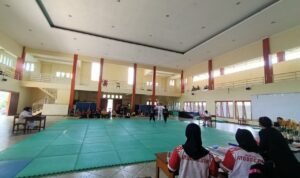 Foto : salah satu tempat pertandingan O2SN cabor pencak silat (Sumber : Pesantenanpati/ Putri Asia)