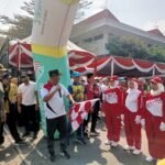 Foto : Kegiatan lomba gerak jalan Kabupaten Pati (Sumber : Mitrapost/Putri Asia)