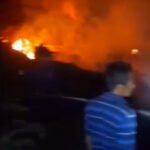 Foto : Saat pemadaman dan pendinginan lahan bambu Dukuh Ngulaan Desa Sumberejo, Kecamatan Jaken (Sumber : Dok. Damkar Juwana)