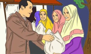 Foto : Ilustrasi warga menerima bantuan sosial (Sumber : Istimewa)