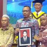 Momen widuda mahasiswi Unnes yang tewas kecelakaan di Trangkil, Gunungpati, Semarang (Dok. Youtube Unnes)