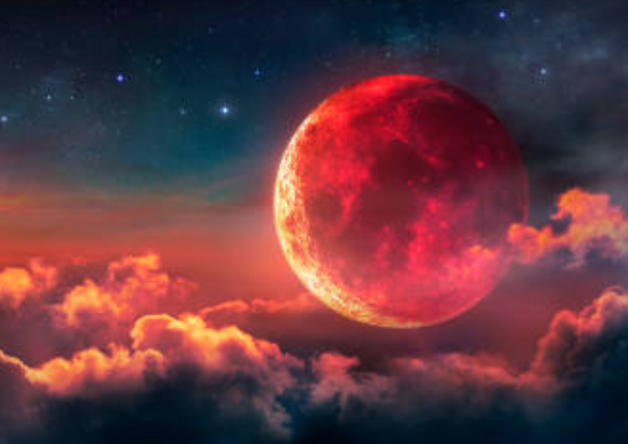 Foto: ilustrasi blood moon (sumber: istock)