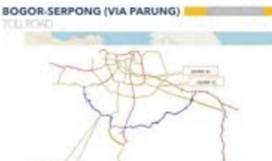 Foto: skema jalur Jalan Tol Bogor-Serpong (sumber: Instagram)