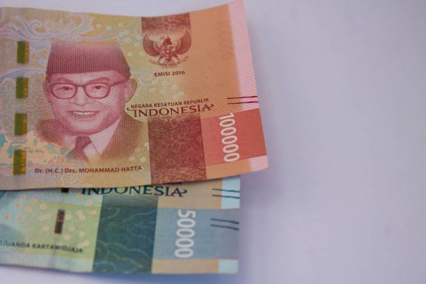 Indonesia Money Rupiah on white background