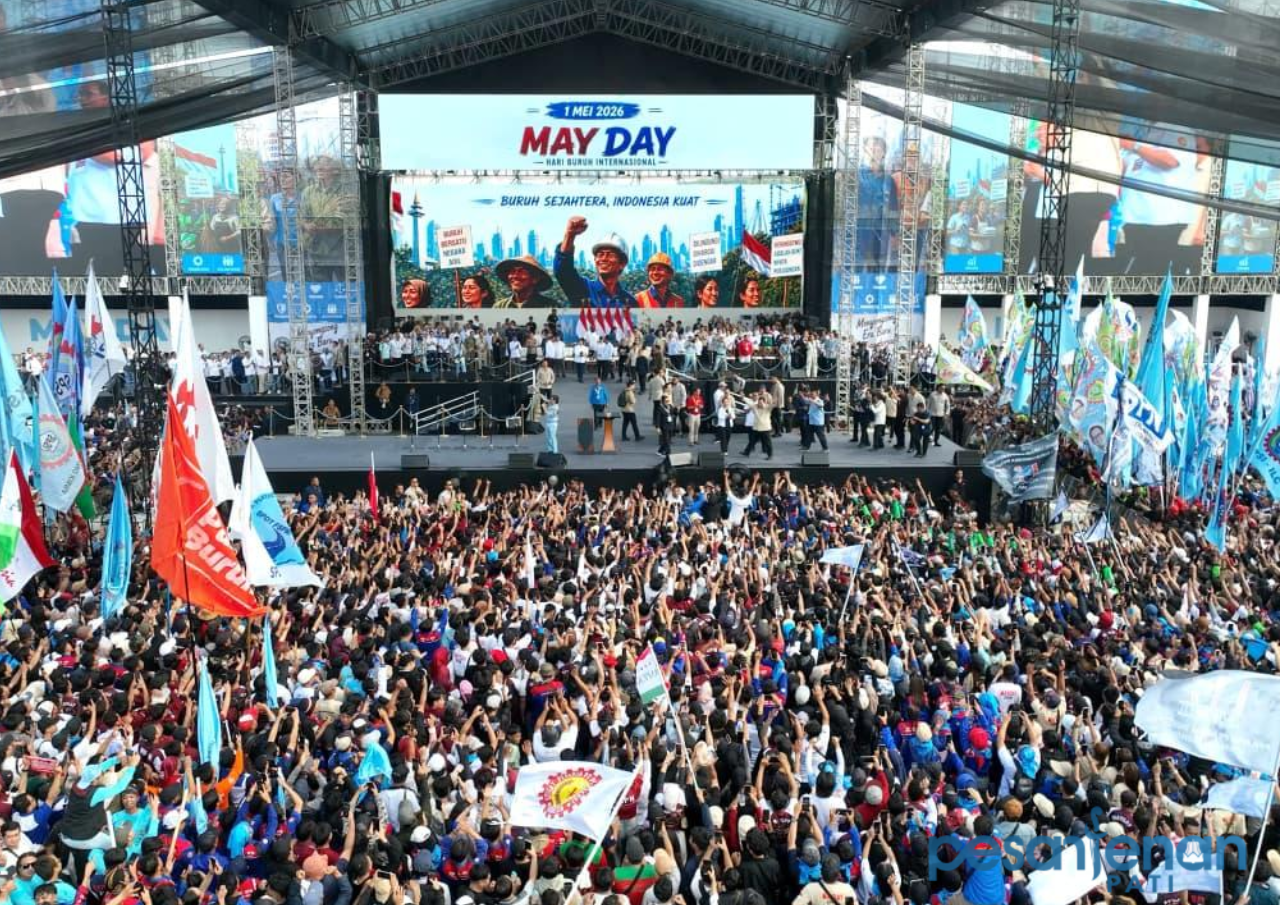 Perayaan May Day 2026 Istana Bagi Ribuan Paket Sembako untuk Massa di May Day 2026