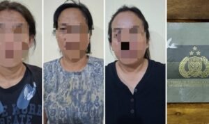 Tiga perempuan yang diduga terlibat dalam kasus/polres tulungagung Tiga perempuan yang diduga terlibat dalam kasus/polres tulungagung