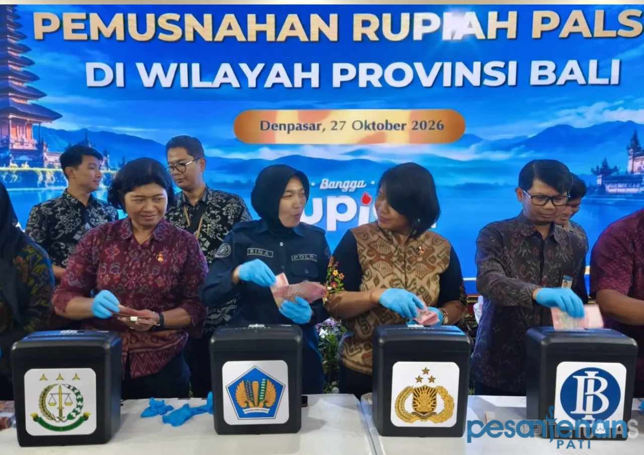Ribuan Lembar Uang Palsu Capai Rp341 Juta Lebih Dimusnahkan Polda Bali/humas polri